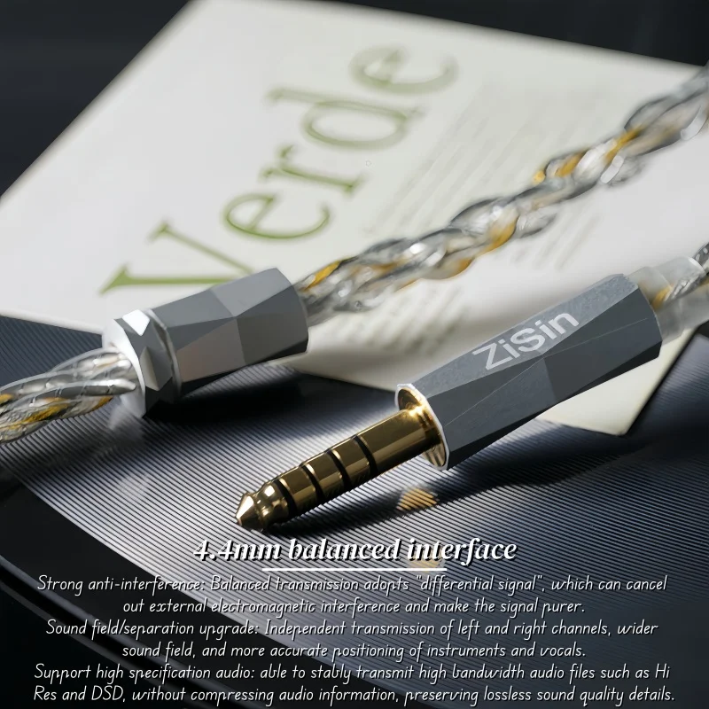 ZiSin-308 6-rdzeniowy kabel do aktualizacji słuchawek HIFI z 3,5/2,5/4,4 mm MMCX/QDC/TFZ 0,78 2Pin dla HEXA KATO Monarch IE900 TFZ