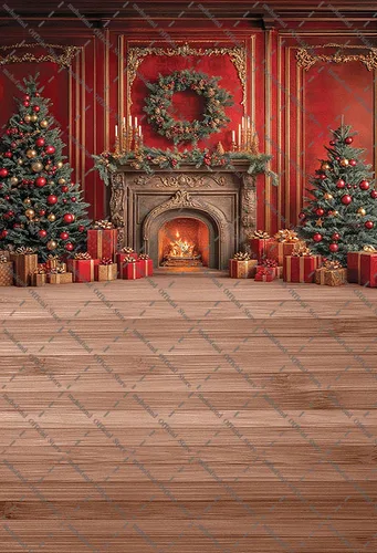 Imagen 2 del producto Fondo de fotografía Mehofond invierno Navidad Vintage chimenea ventana Navidad niños retrato familiar decoración telón de fondo estudio fotográfico