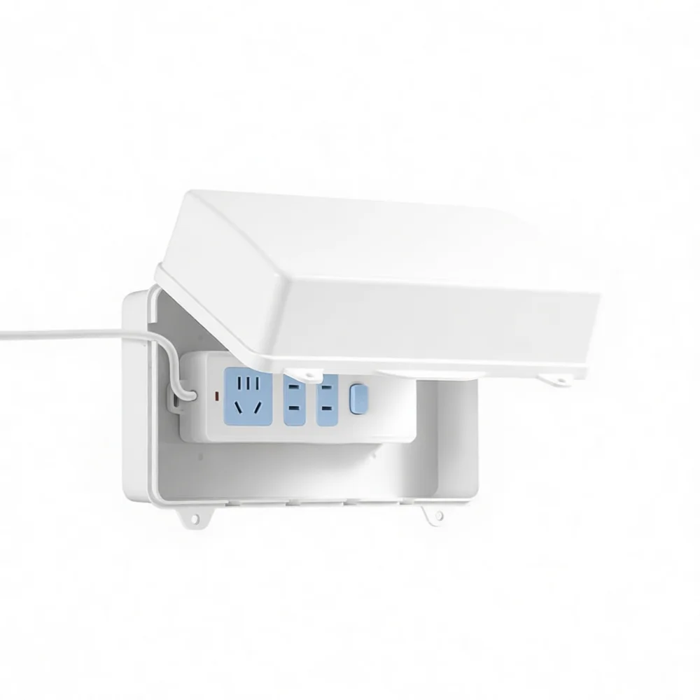 Outdoor Socket Protective Case Waterproof Box Electrical Power Strip Shield Rainproof Dustproof Garden Accessory