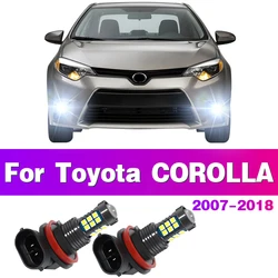 2 adet LED araba ön sis işık lambalar ampul Toyota COROLLA için 2007 2008 2009 2010 2011 2012 2013 2014 2015 2016 2018 oto aksesuar