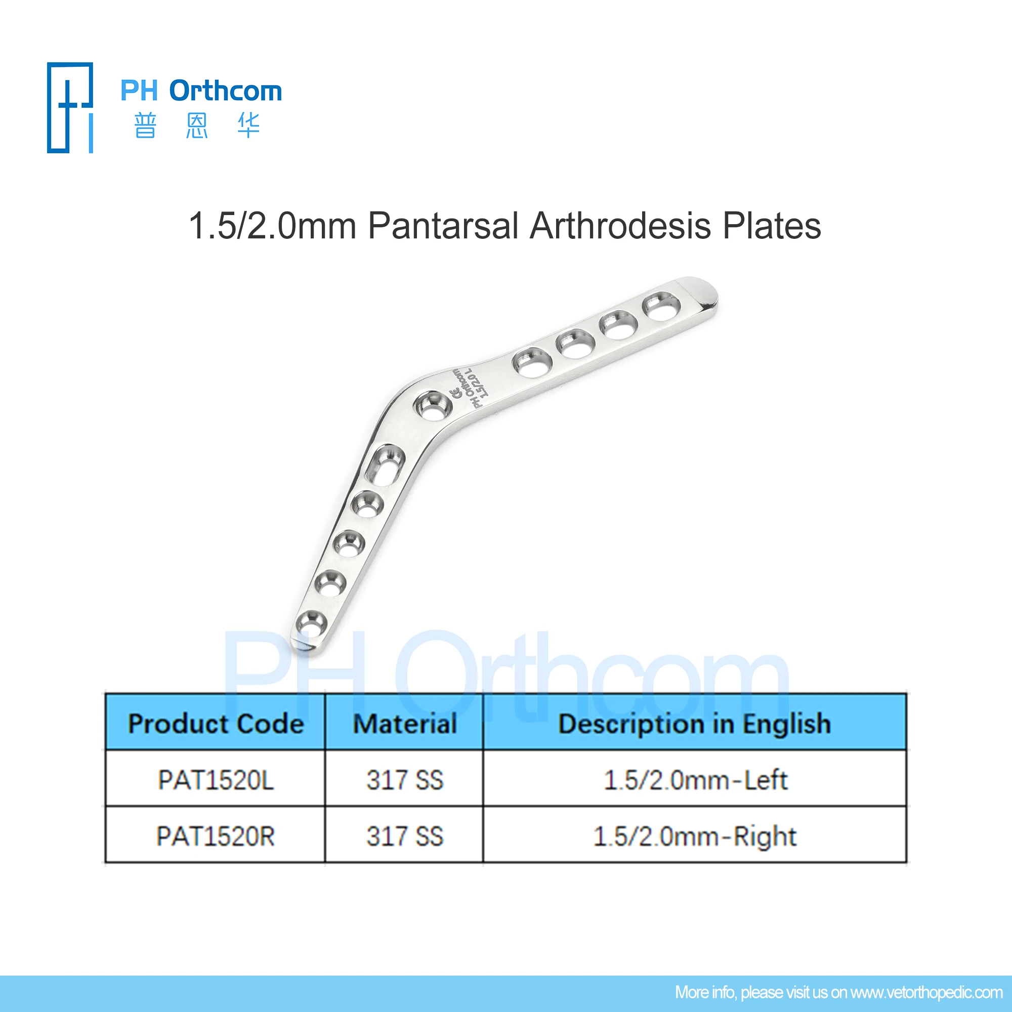 Imagem -04 - Purrwoof Pantarsal Instrumentos Cirúrgicos Ortopédicos Arthris Plate Suprimentos Médicos Aço Inoxidável