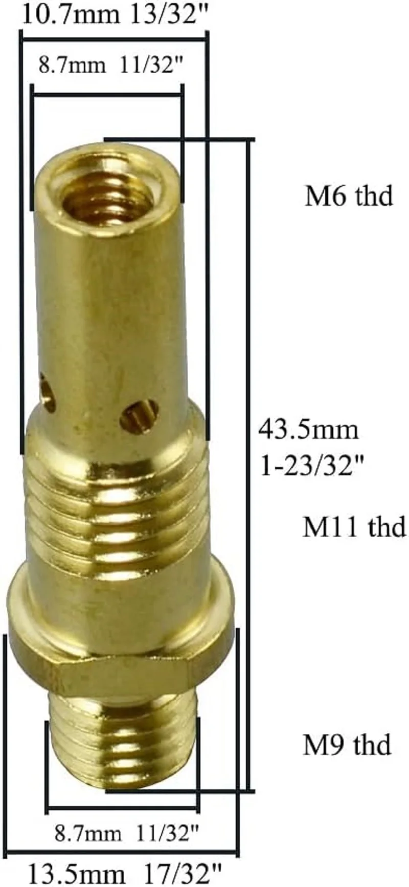 Riverweld MiG เชื่อมชุดปืนปลายสัมผัส030 "11-35หัวฉีดแก๊สรูปกรวย21-50 (1/2") ตัวกระจายก๊าซ35-50สำหรับ Lincoln Magnum 100L