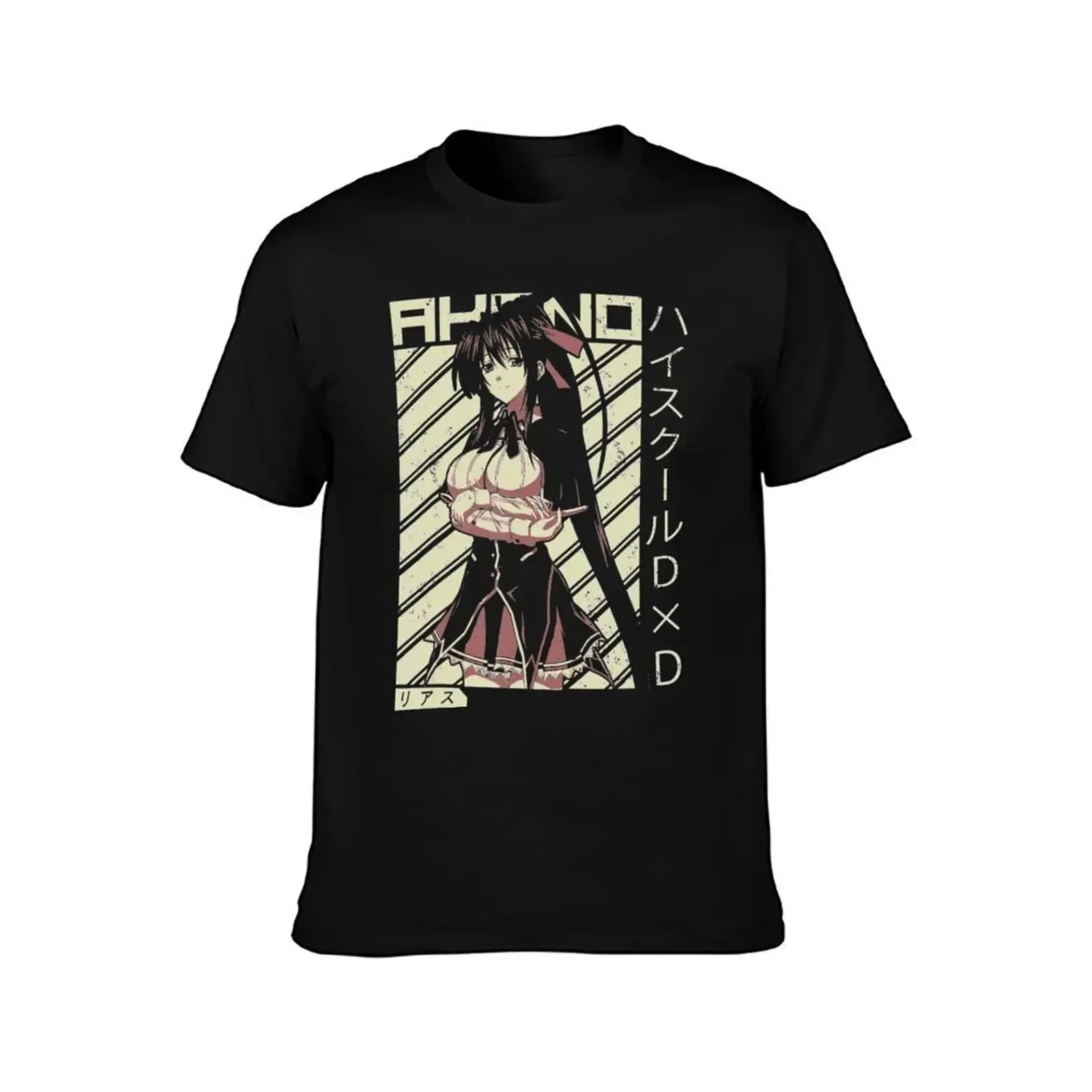 High School Funny Anime DxD Rias Gremory Retro Character 2 T-Shirt Plus Size Summer Short Sleeve T-Shirt (4XL 5XL 6XL No Shipping)