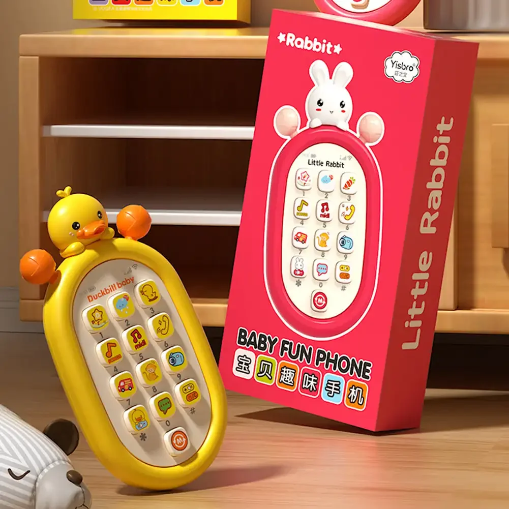 Music Sound Telephone Sleeping Toys Baby Phone Toy with Teether Simulation Phone Kids Infant Early Educational Toy Kids Gifts