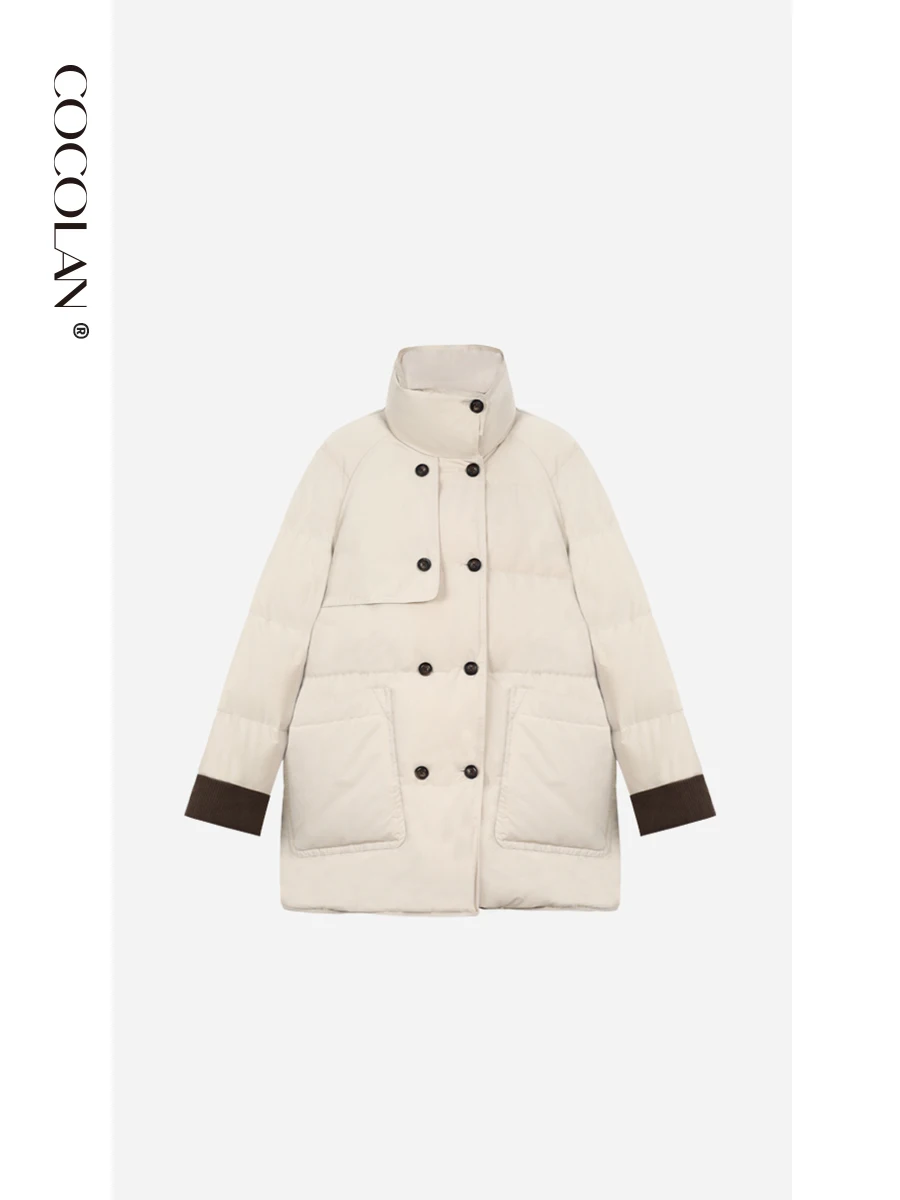 

Женское пуховое пальто из 90% белого пуха, теплое, утолщенное, средней длины, повседневное, модное, зимнее