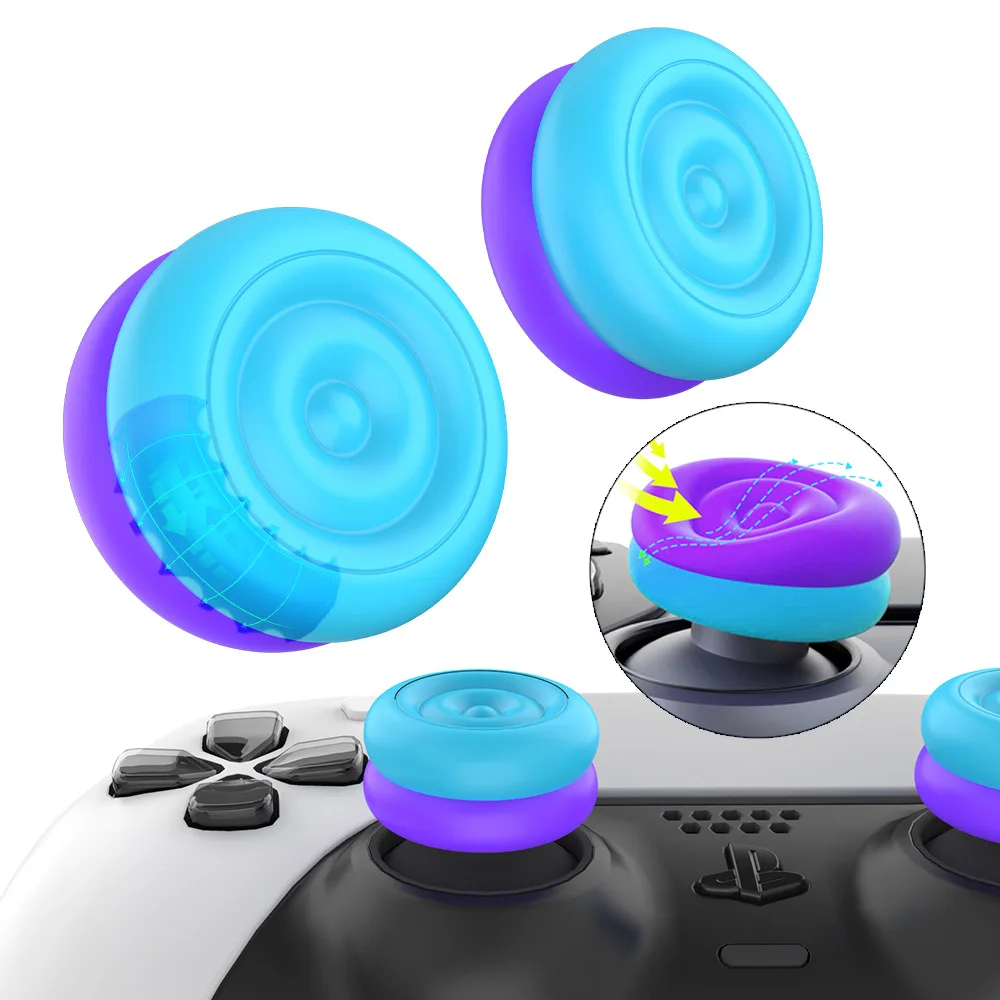 4 قطعة وسادة هوائية الإبهام السيطرة ل PS5/Xbox/التبديل/وحدة تحكم البخار لينة سيليكون عصا التحكم غطاء مكافحة زلة غطاء الراحة اكسسوارات