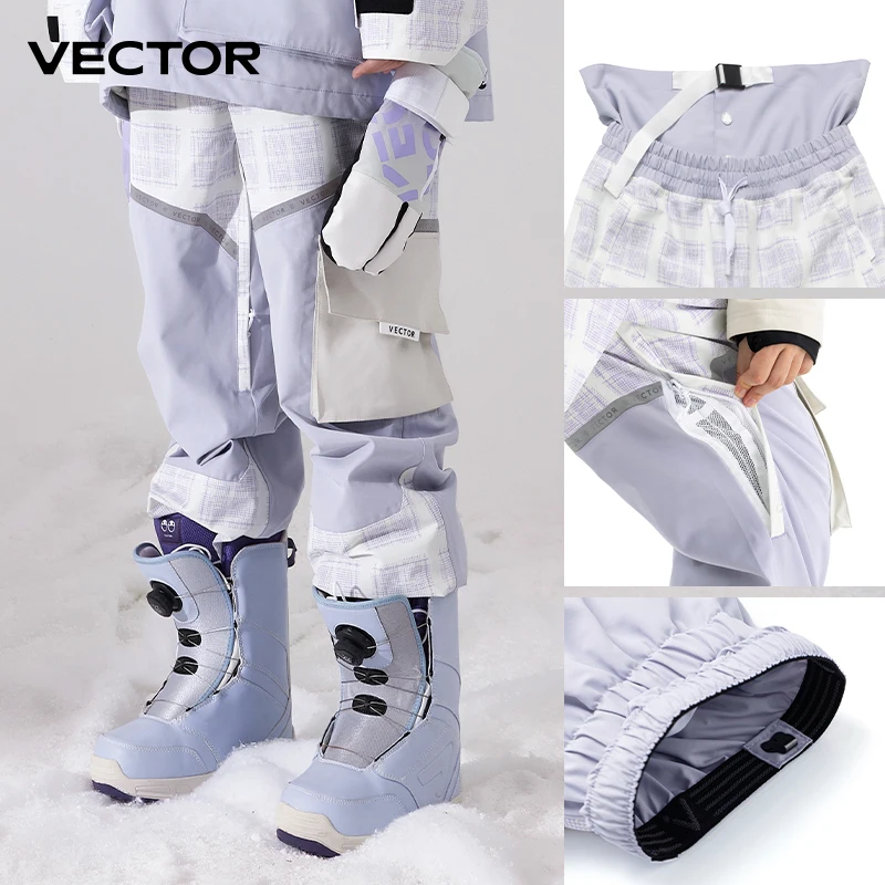 Pantalones de esquí de Invierno para mujer, pantalón de alta calidad a prueba de viento, impermeable, cálido, para nieve, esquí, snowboard, haz de empalme