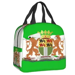 Curving Flag Of Rotterdam Thermal Insulated Lunch Bags Holland Flag Netherlands Resuable Lunch Container for  Storage Food Box