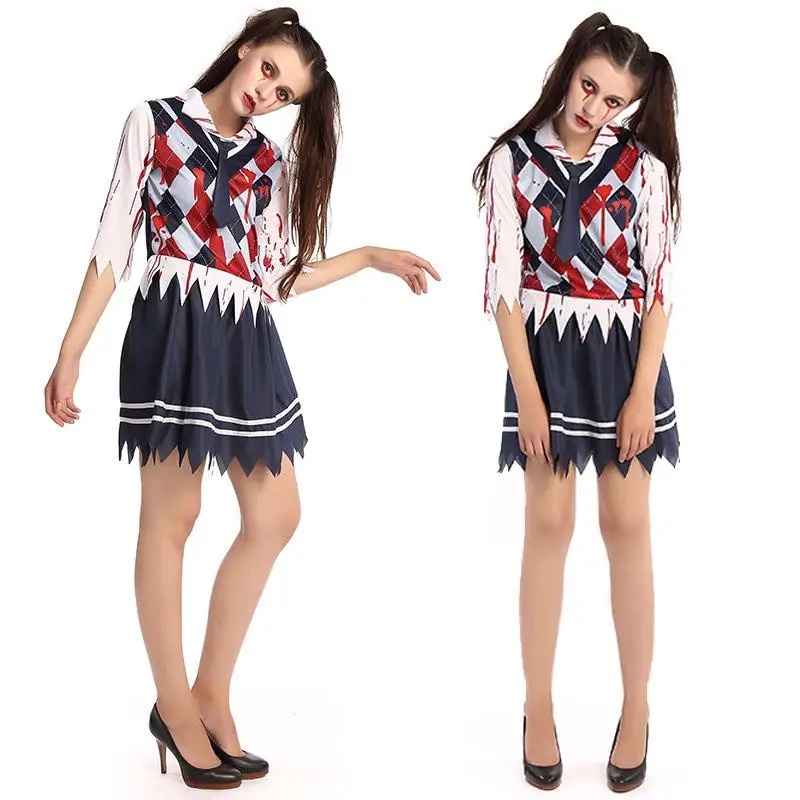 

Костюм для выступления зомби eup Dance Bloodstain Game orm Женский наряд на Хэллоуин Сценическое представление Dr