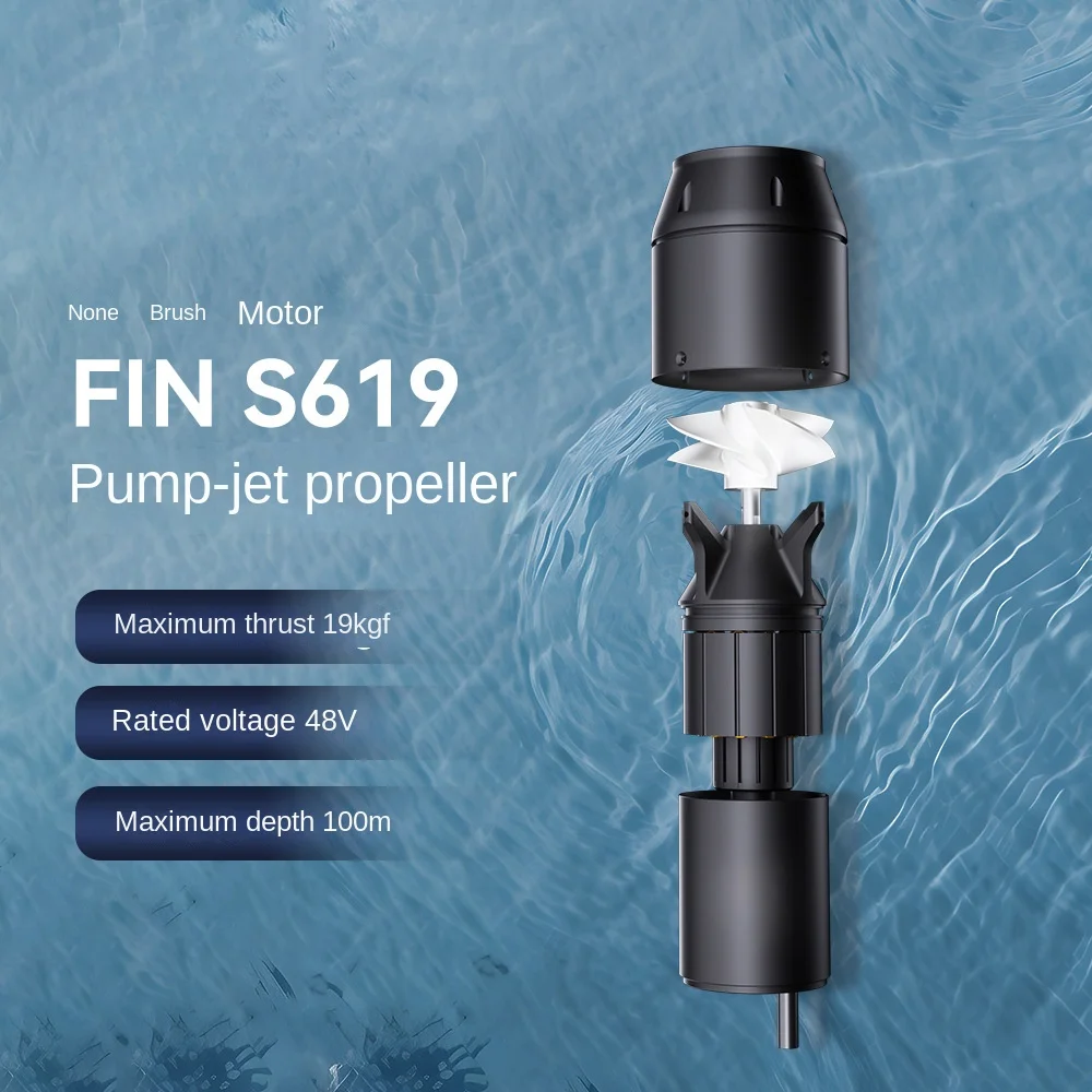 S619 Pomp Jet Propeller 48V 19kgf Stuwkracht Opblaasbare Boot Waterdichte Borstelloze Motor Voor Kajak