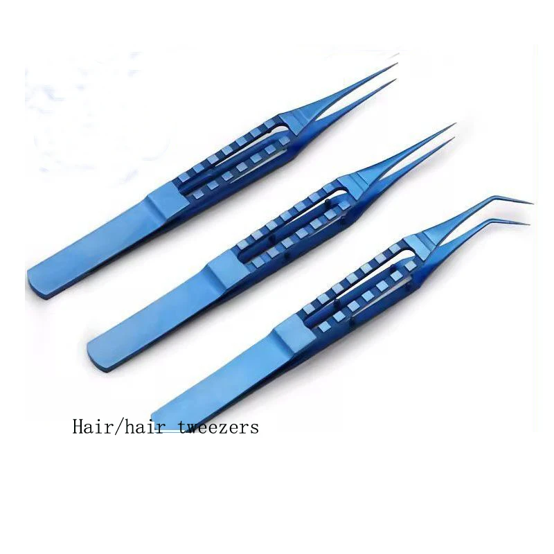 Titanium alloy hair transplant tweezers separating hair follicles transplant hair extraction tweezers Cosmetic plastic tools Oph