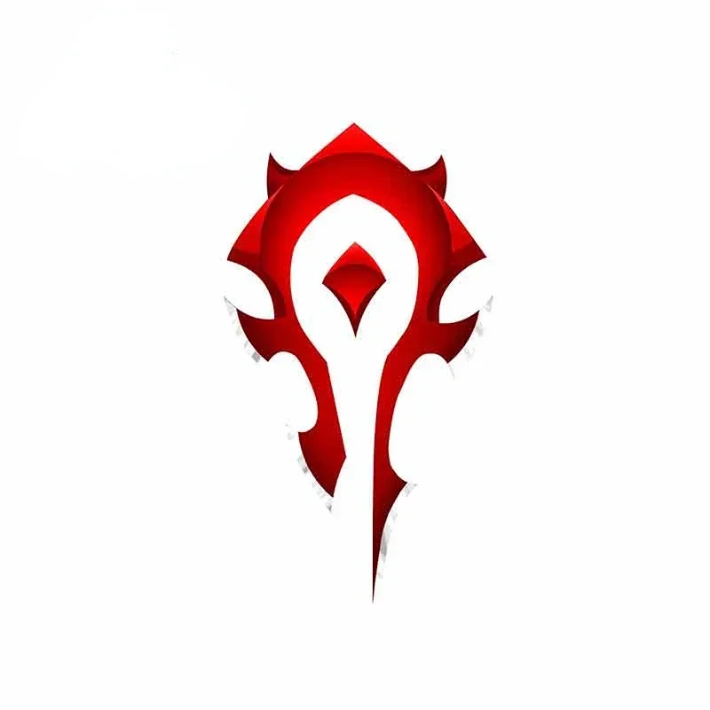 Personality for Red World of Warcraft Tribal Flag Car Decals and Decals Waterproof Scratch Decorative Accessories, 10cm