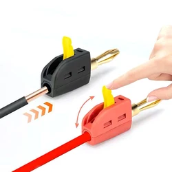 1Pc 4mm Solderless quick connect high current 32A Banana Plug wire connector, Power testing instrument plug, Musical Speaker