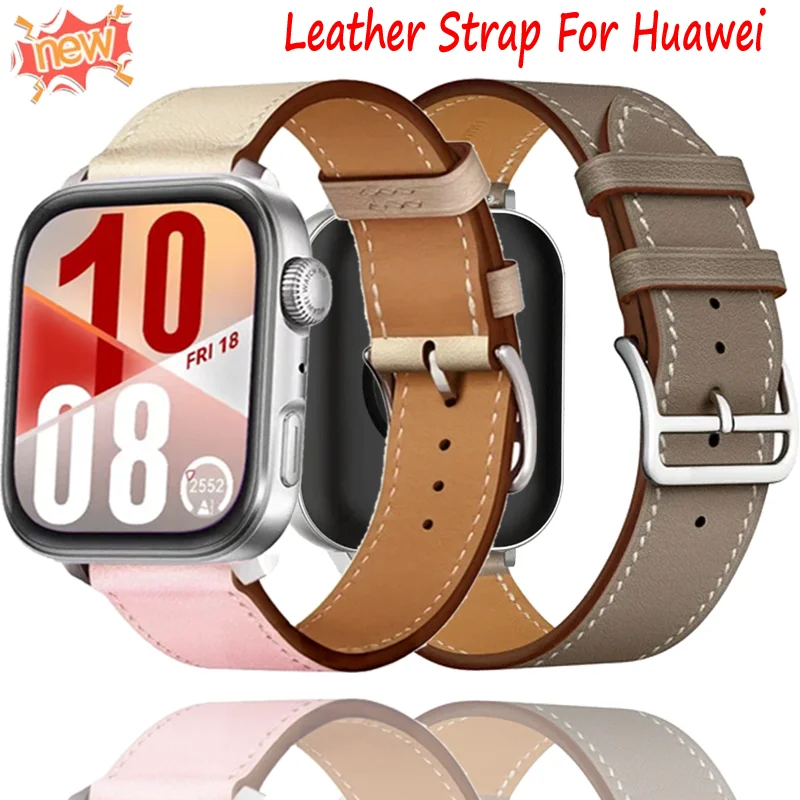 Lederarmband für Huawei Watch Fit 4/3, Sport-Ersatz, bequemes, atmungsaktives Armband für Huawei Fit 4 Pro Correa-Zubehör