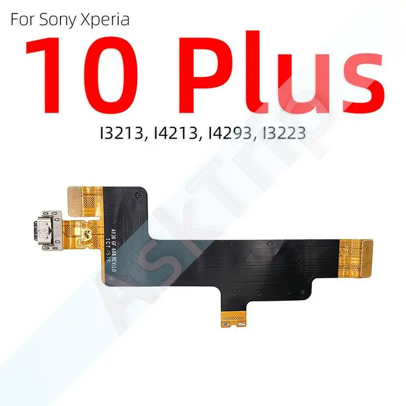 Aiinant Bottom Charging USB Date Dock Mic Charger Flex Cable For Sony Xperia 1 5 10 I II III 2 3 Plus Compact Premium