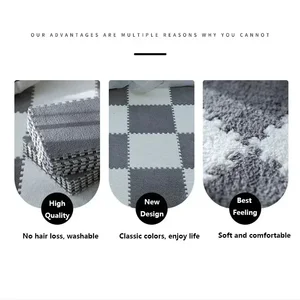 Weiche Plüsch -Patchworkteppiche, Zimmerteppiche, Kopffreiheit, hohe Qualität, Kissenfenster, Schaumkissen, Schnitt, Entfernen und Waschen, Patchworkmatten 10 Hauptverkaufs -Patchwork -Teppich - №4