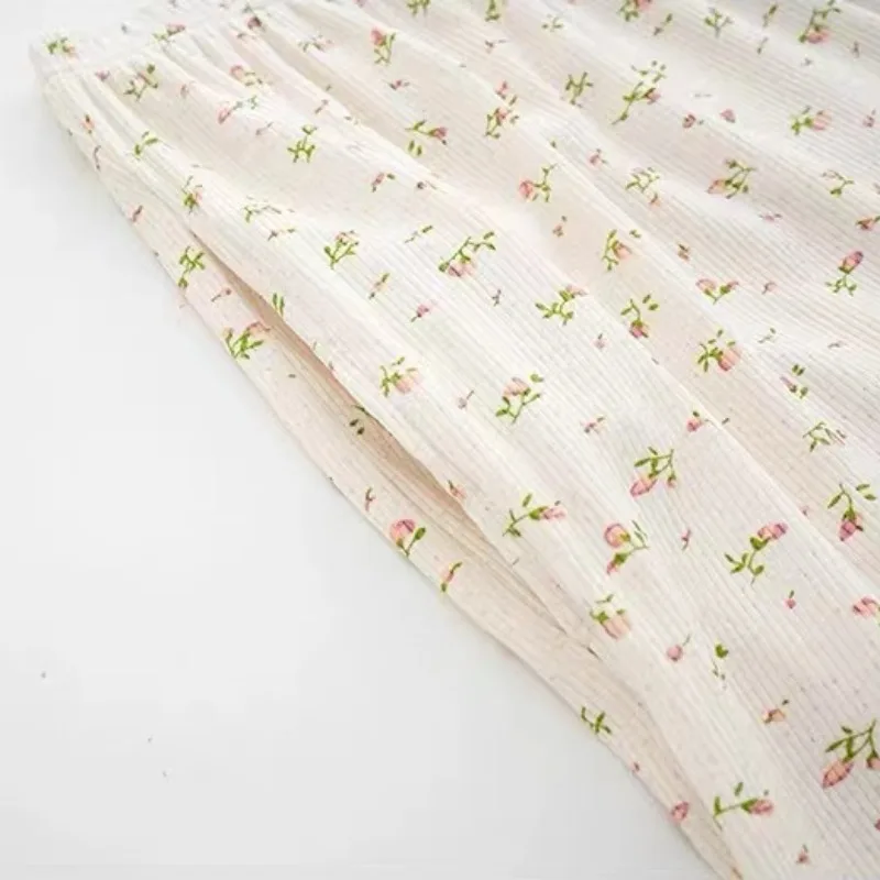 Short Sleeve Pajama Sets Women Floral Printing Lace Shorts Sweet Summer with Chest Pad Japanese Style Girlish Home Sleepwear