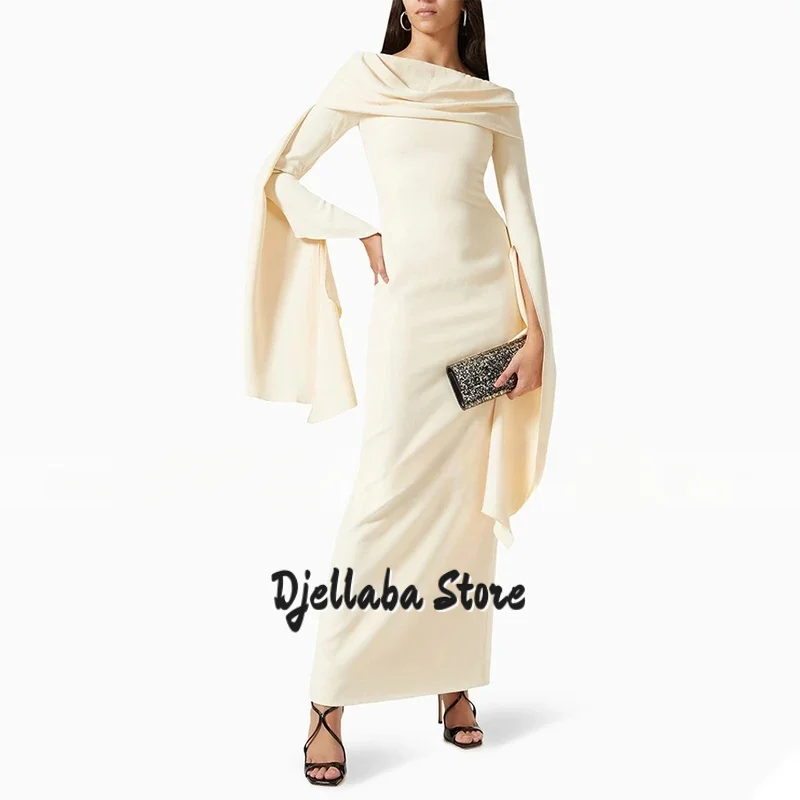 

Индивидуальные голубые вечерние платья с открытыми плечами, элегантные женские платья, платья-футляр для выпускного вечера с длинными рукавами, 2025