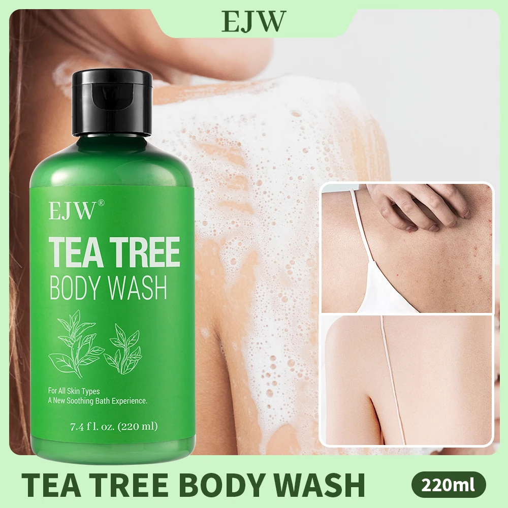 

Гель для душа EJW с маслом чайного дерева для контроля запаха, удаления прыщей на спине, длительного увлажнения и восстановления кожного барьера.