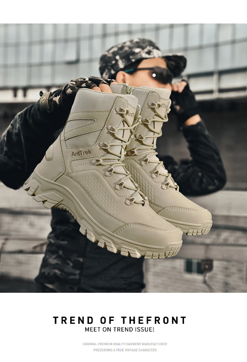 Wilde Trainingsstiefel für Herren, vier Jahreszeiten, rutschfeste, wasserdichte Outdoor-Stiefel, modische Komfort-Dschungel-Wandersneaker-Stiefel – Detail 22