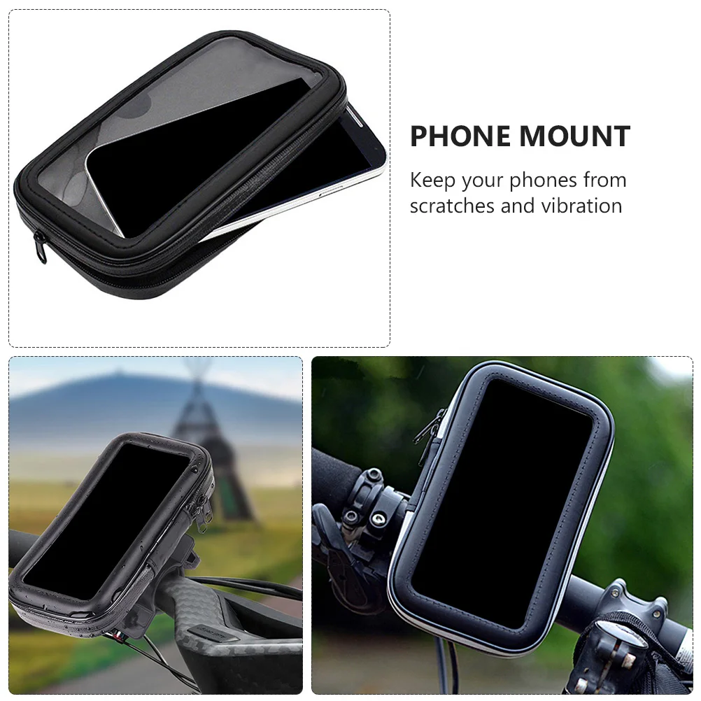 

Mobile Phone Waterproof Bag Bike H Mount Holder Bicycle Cellphone St Pouch Shockproof Adjustable Premium Material Sports