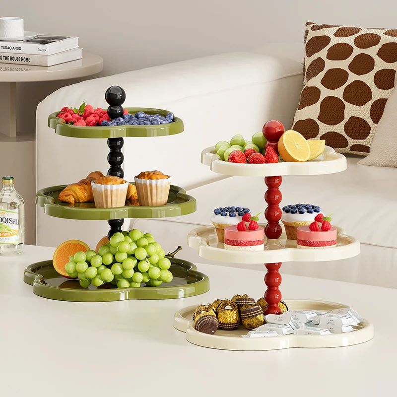 UFORU Fruit tray Multi-storey living room exquisite high appearance level afternoon tea tray French cake dessert snack tray