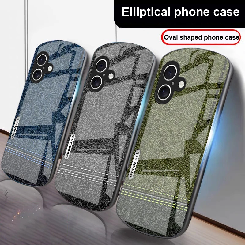 

Yellow green stitching For iPhone 17 16 15 14 13 Plus 12 mini 11 Pro Max XR Xs Max X 7 8 6S 22 20 Elliptical glass phone case