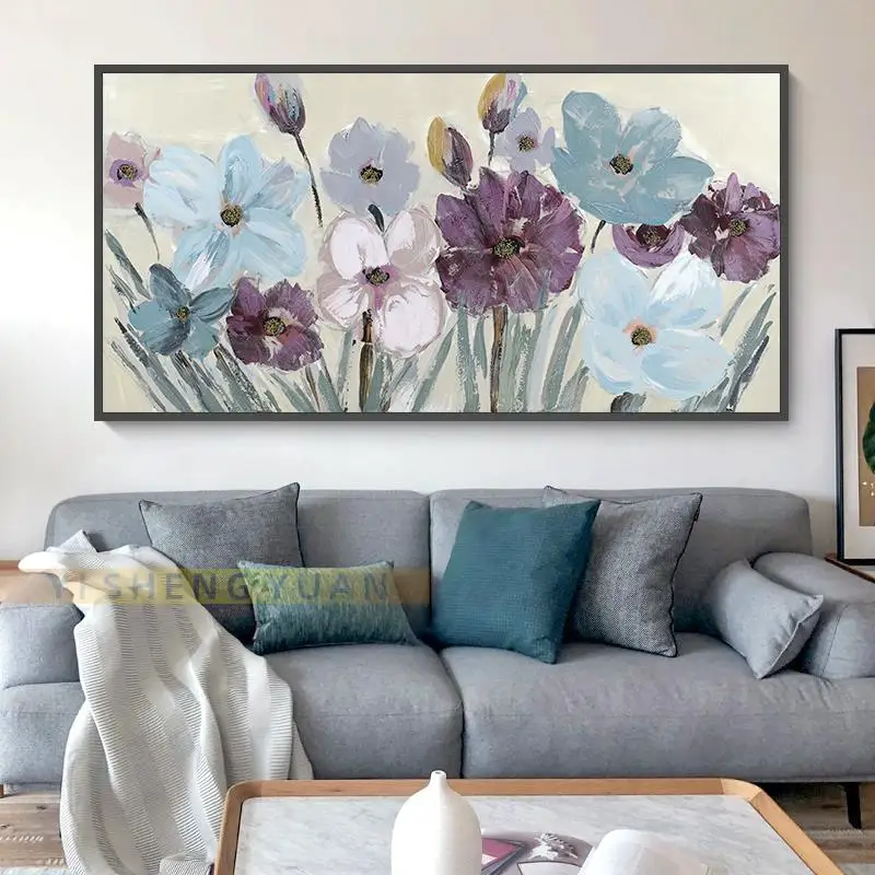 

Modern 3D Palette Knife Flowers Art Pure Handmade Wall Decor Canvas Oil Painting Modern Wall Art For Living Room Decor Pieces