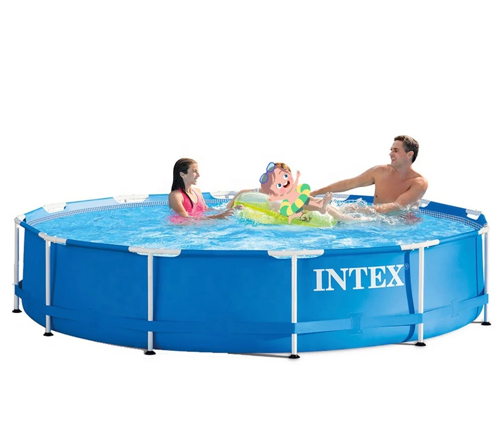 

Надувной бассейн Intex 28212 с металлическим каркасом для установки на открытом воздухе