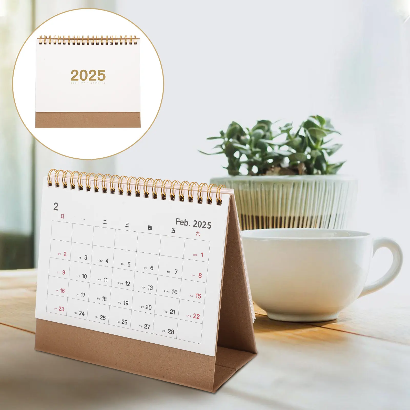 

Flip Calendar for Desk Stand up Standing Cute Desktop Weekly Planner Mini Small