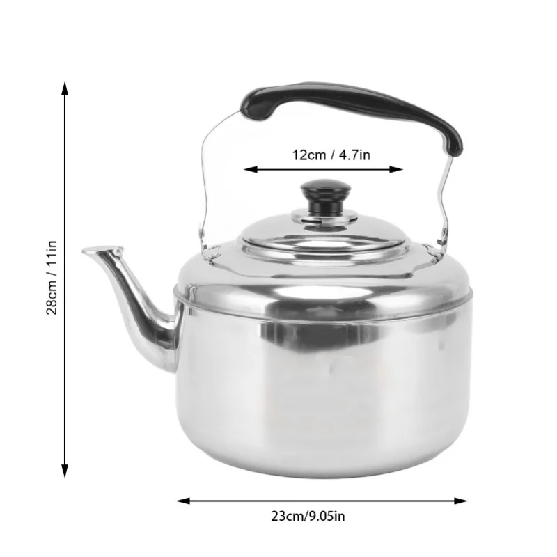 Tea Kettle 5.5L Large Capacity Anti Rust Stainless Steel Comfortable Grip Whistling Kettle For Gas Cooker Induction Cooker - view 4