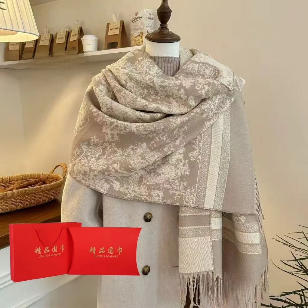 thick-woolen-scarf-women's-winter-birthday-gift-warm-shoulder-wrap-high-end-gift-box-versatile-korean-style-tassel-edges