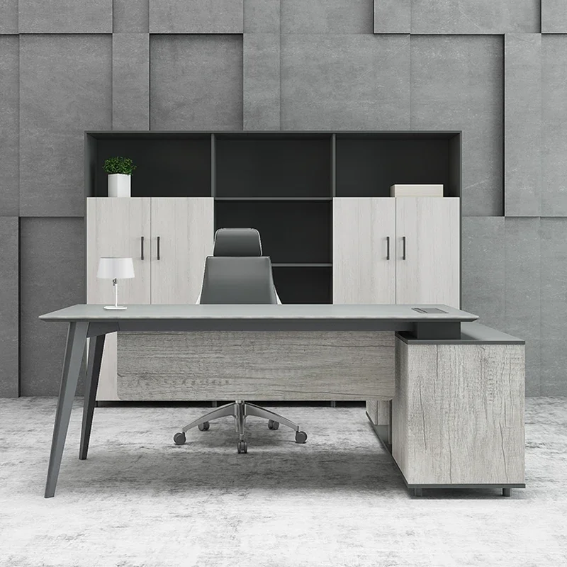 

Luxury Office Table With Chair Modern Design Boss Desk Executive Office Desk Set Manager Office Furniture Work Desk