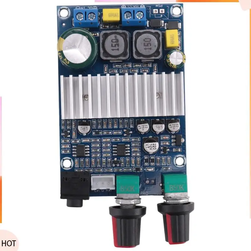 

News 2X TPA3116 Subwoofer Amplifier Board 100W Bass Output DC12-24V Digital Small Power Amplifiers Video Audio Accessories