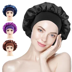 Gorro De dormir De satén para mujer, gorro De dormir De noche para el cabello, cubierta para la cabeza, gorros De ducha para baño y Sauna, gorro De baño De Nuit