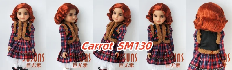 JD338 4-5' 5-6' 6-7' 7-8' 8-9' 9-10' Retro Monroe Wave Synthetic Mohair Doll Wigs 1/8 1/6 1/4 1/3 MSD SD DOD Blythes BJD Hair