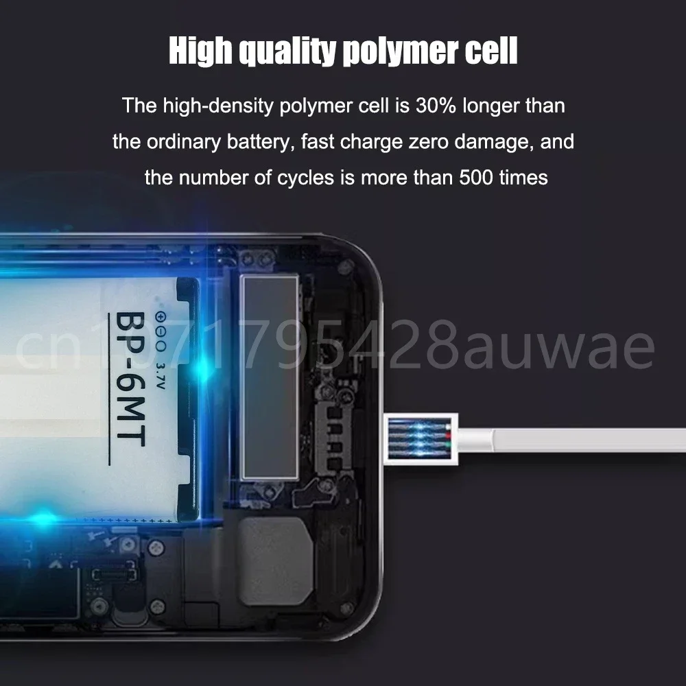 Battery BP-6MT 1050mAh for Nokia N81 N82 N81-8G E51 E51i 6720 6720C BP 6MT Mobile Phone Replacement Battery