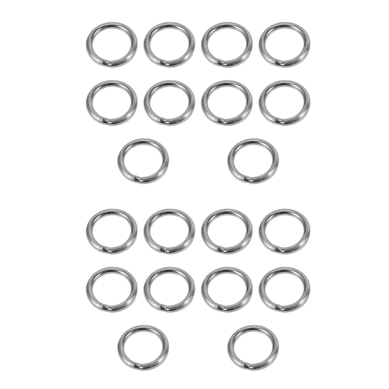 M4 X 30Mm Stainless Steel Strapping Welded Round O Rings 20 Pcs Retail