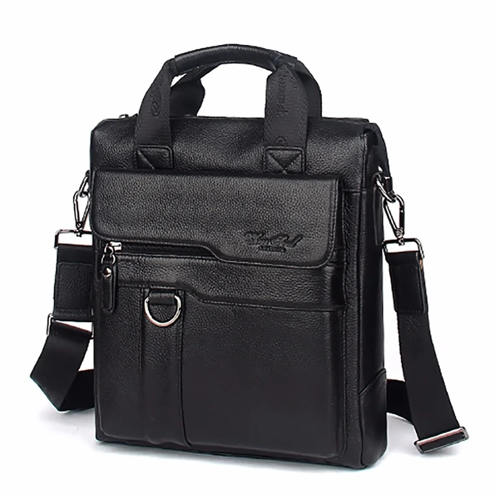 Bolso de un solo hombro de cuero genuino Real para hombres, bolsos de mensajero cruzados de tendencia de moda, bolso de mano masculino, maletín de lujo