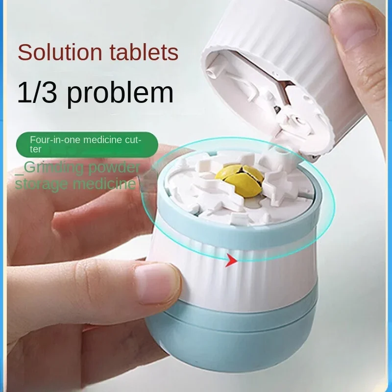 Dispenser 1/3 Tablet Slice Accurate Segmentation Pill Cutter Four Points 1/2 Pill Box Portable