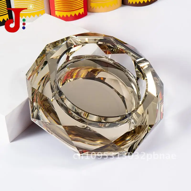 

Crystal Ashtray Gift Octagonal Ashtray Retro Creative Large Boyfriend Dad Gift