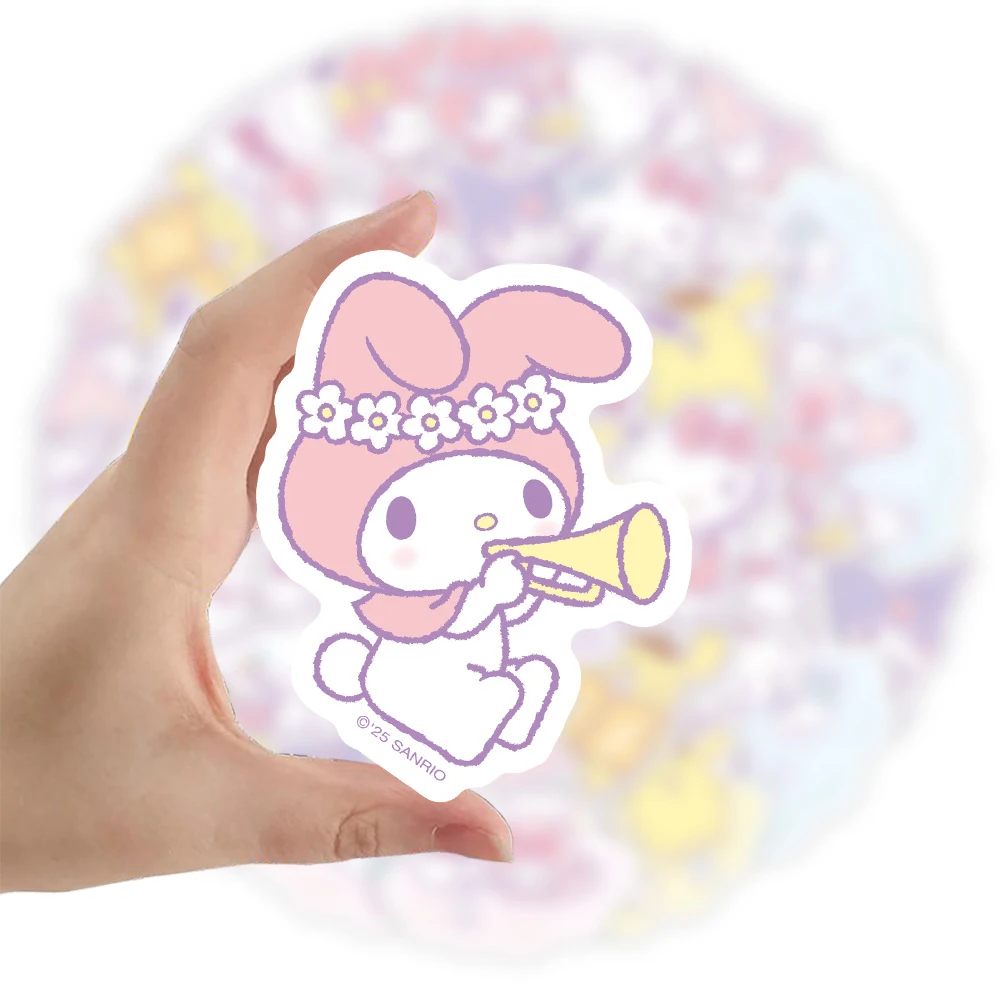 10/30/50 Stück Kawaii Sanrio Cartoon-Aufkleber, niedliche Melody Cinnamoroll-Aufkleber, Spielzeug, DIY, Schreibwaren, Telefon, Notizbuch, Dekoration, Aufkleber – Detail 4