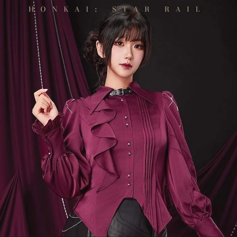 

Japanese Irregular Split Blouse Single Breasted Grunge Bodycon Shirt Women Harajuku Vintage Ruffled Collar Blusas Y2k Aesthetic