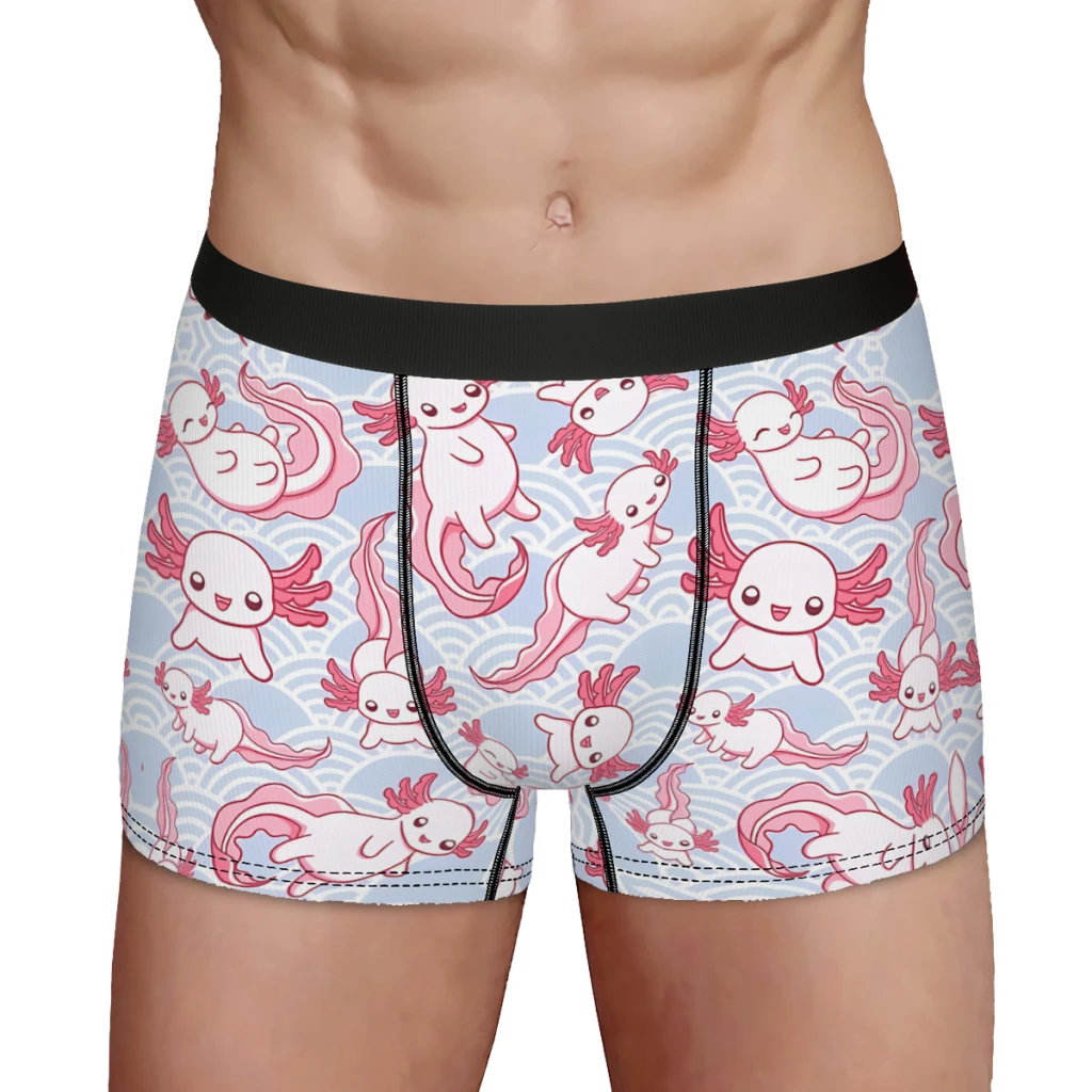 Cute PatternAxolotl Underpants Breathbale Panties Man Underwear Sexy  Shorts Boxer