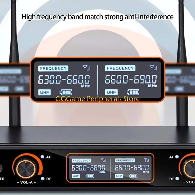 مُعدِّل تردد الميكروفونات اللاسلكية المزدوجة U55B لدعم المطربين المتعددين #2