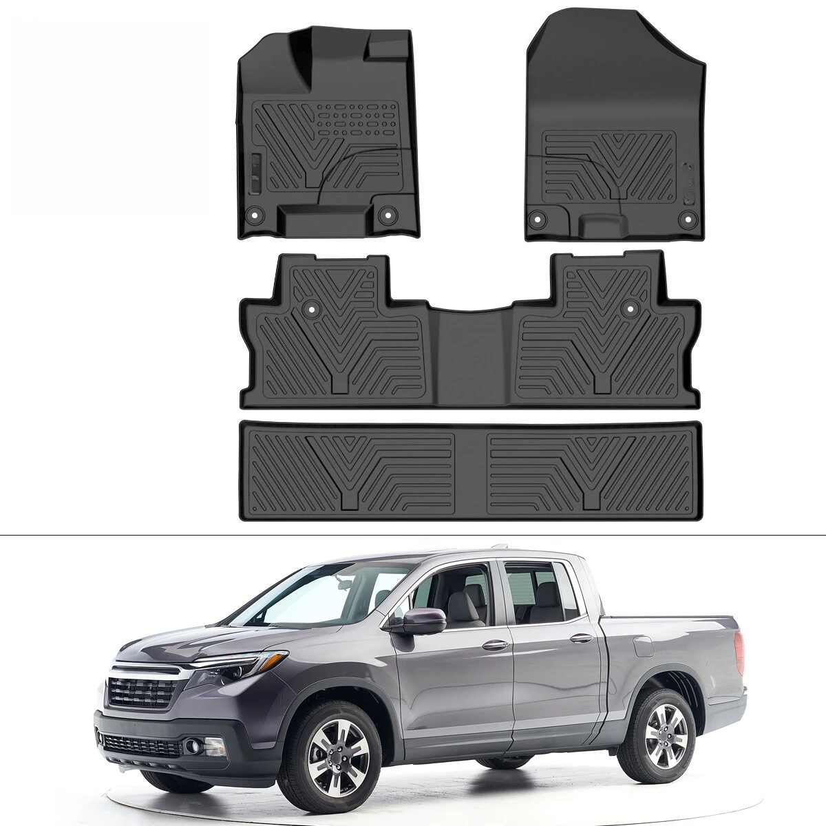 

3D-коврики для Honda Ridgeline Crew Cab 2017-2025, всепогодные, из ТПЭ