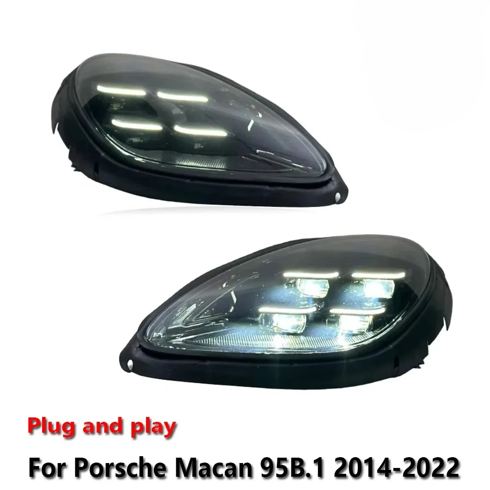 

Светодиодные фары в сборе для Porsche Macan 958B.1 2014-2022: противотуманные фары, ДХО, стоп-сигналы, указатели поворота, подключение Plug and Play