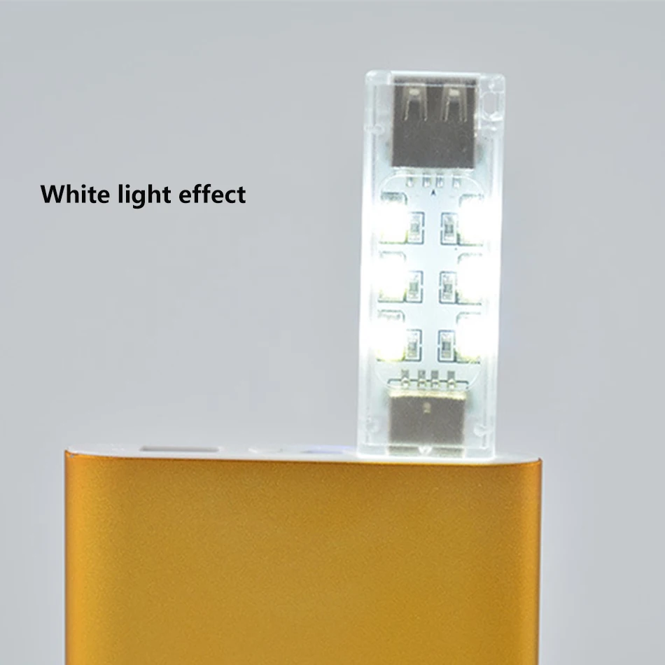 12LED Double-sided Luminous Night Light Portable Power Bank Computer Room Bedroom Reading Book Lamp Lighting Mini Emergency Lamp