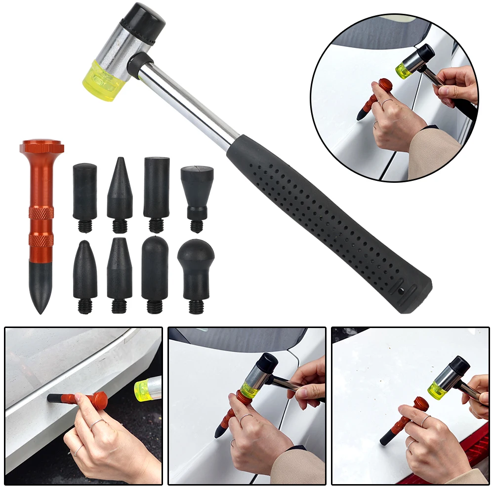 Painless Tools Car Paintless Dent Removal Door Dent Dings Removal Hail Remover Tap Down Pen for Automotive Auto Dent Repair