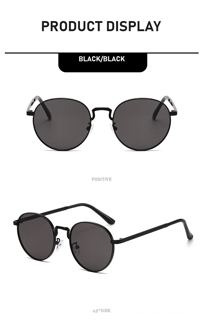 Sonnenbrille mit elliptischem Metallrahmen für Damen, kleiner Rahmen, Retro-Trend, modisch, High-End-Sonnenbrille für Herren 2403 – Detail 11